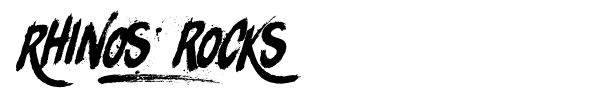 Rhinos rocks font preview
